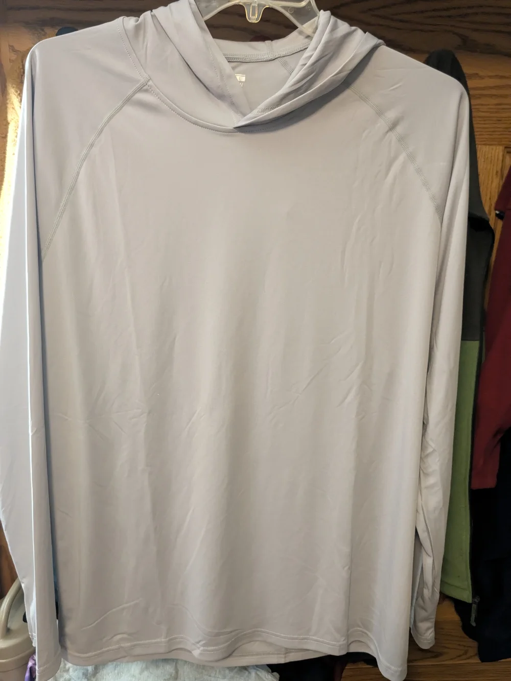 Light Gray Lightweight Hooded Pullover
